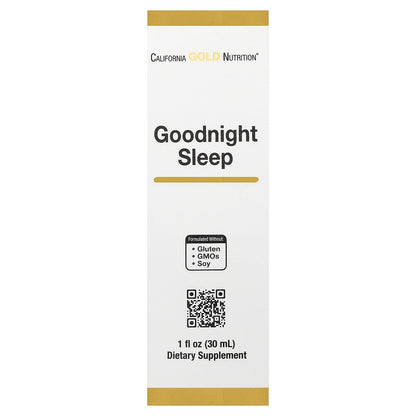 California Gold Nutrition, Goodnight Sleep with Fresh Milky Oat Seed, St. John's Wort, Skullcap, and Passion Flower Herbs, 1 fl oz (30 ml)