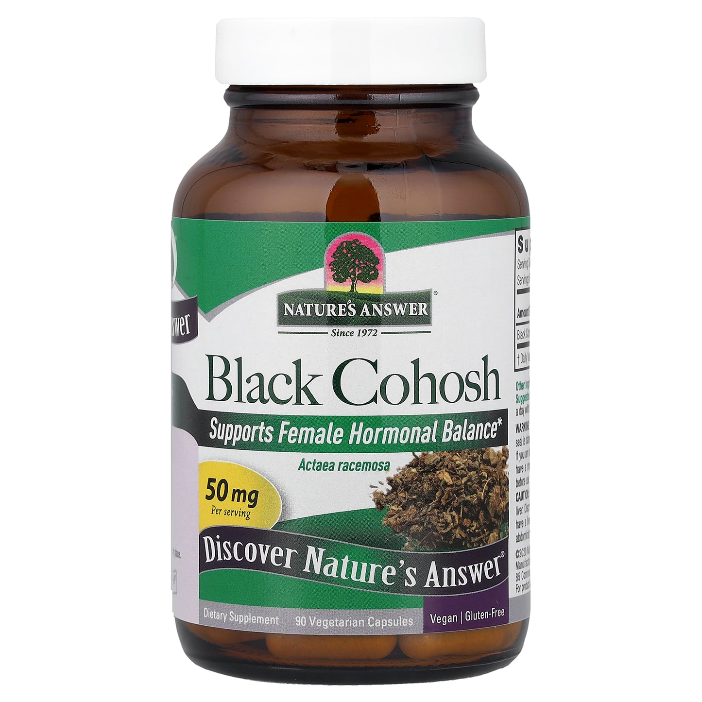Nature's Answer, Black Cohosh, Full Spectrum Herb, 50 mg, 90 Vegetarian Capsules