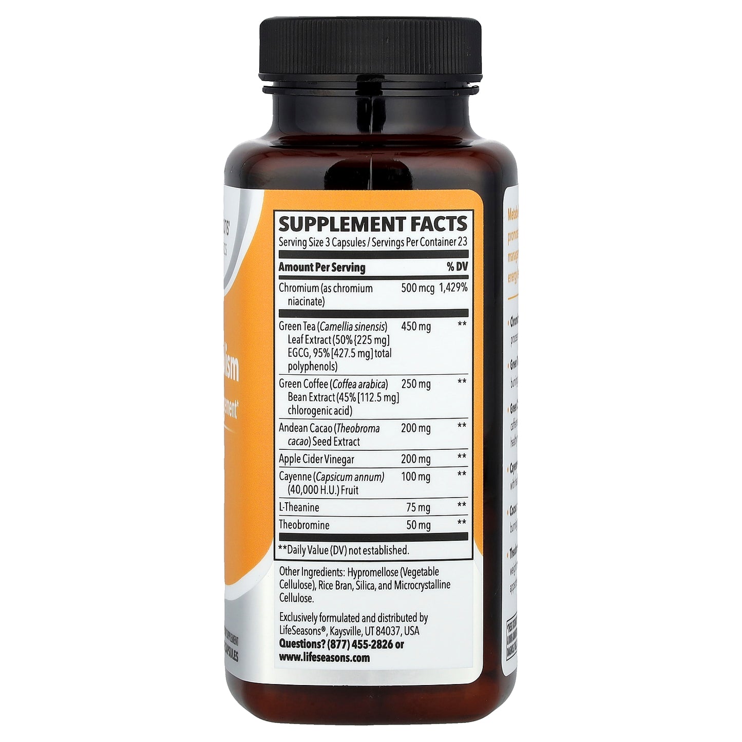 LifeSeasons, Metabolism, Weight Management, 70 Veg Capsules