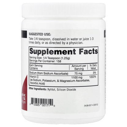 Kirkman Labs, Buffered Vitamin C Powder, Unflavored, 7 oz (198.5 g)