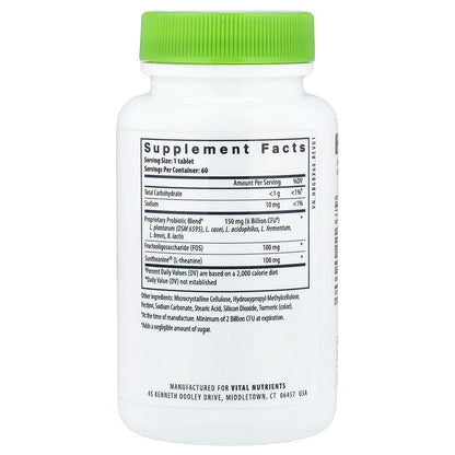 Vital Nutrients, Hyperbiotics®, Pro-Mood Probiotic, 60 Vegan Tablets