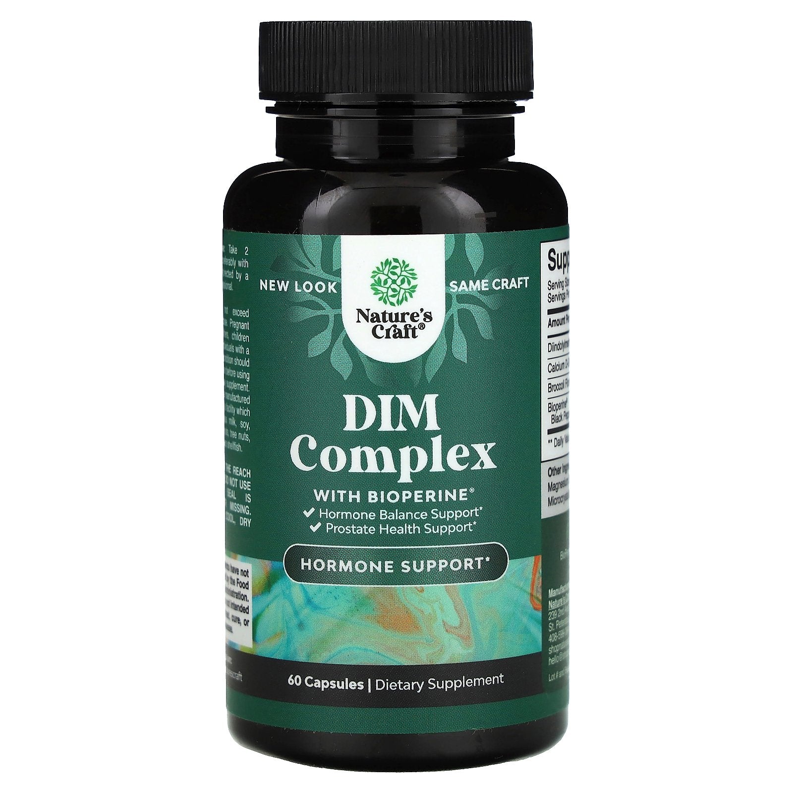 Nature's Craft, DIM Complex With BioPerine®, 60 Capsules