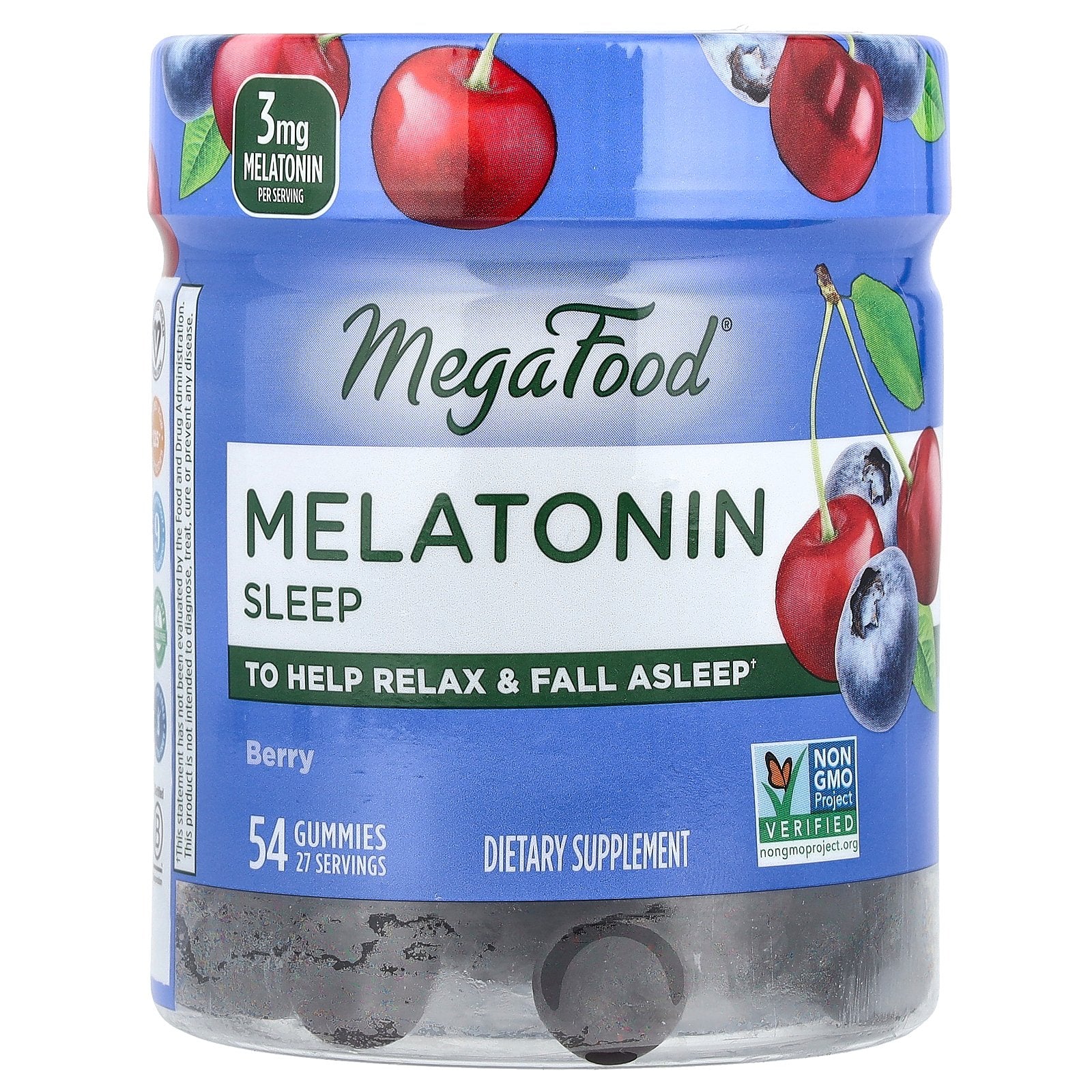 MegaFood, Melatonin, Berry, 54 Gummies