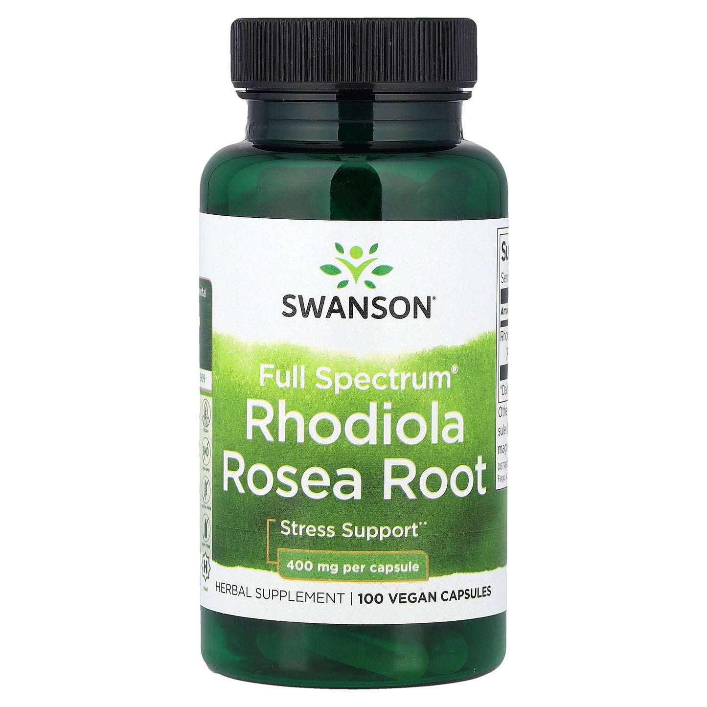 Swanson, Full Spectrum® Rhodiola Rosea Root, 400 mg, 100 Vegan Capsules