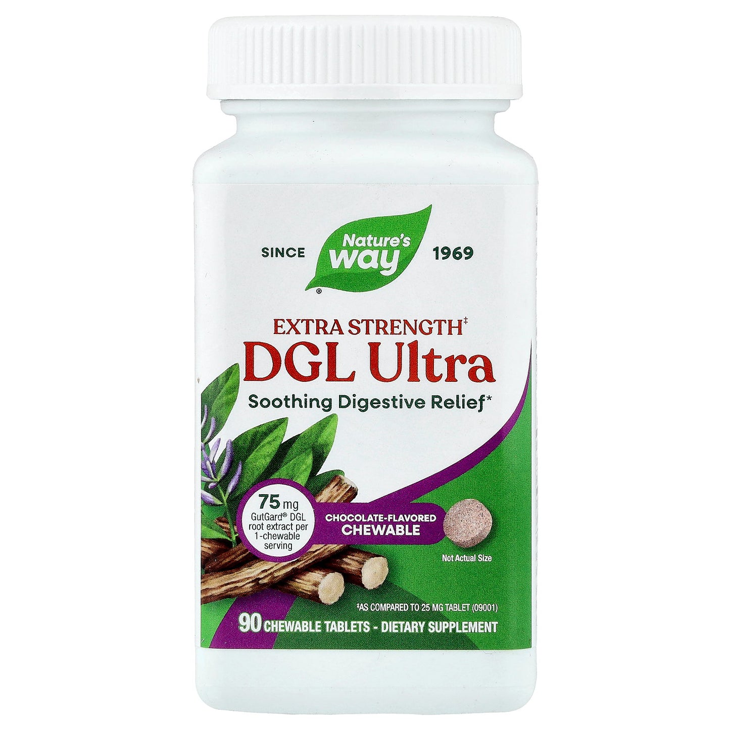 Nature's Way, DGL Ultra, Chocolate, 90 Chewable Tablets