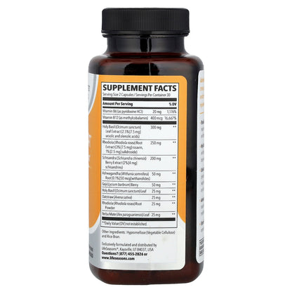 LifeSeasons, Adrenal-T®, Adrenal Support, 60 Veg Capsules