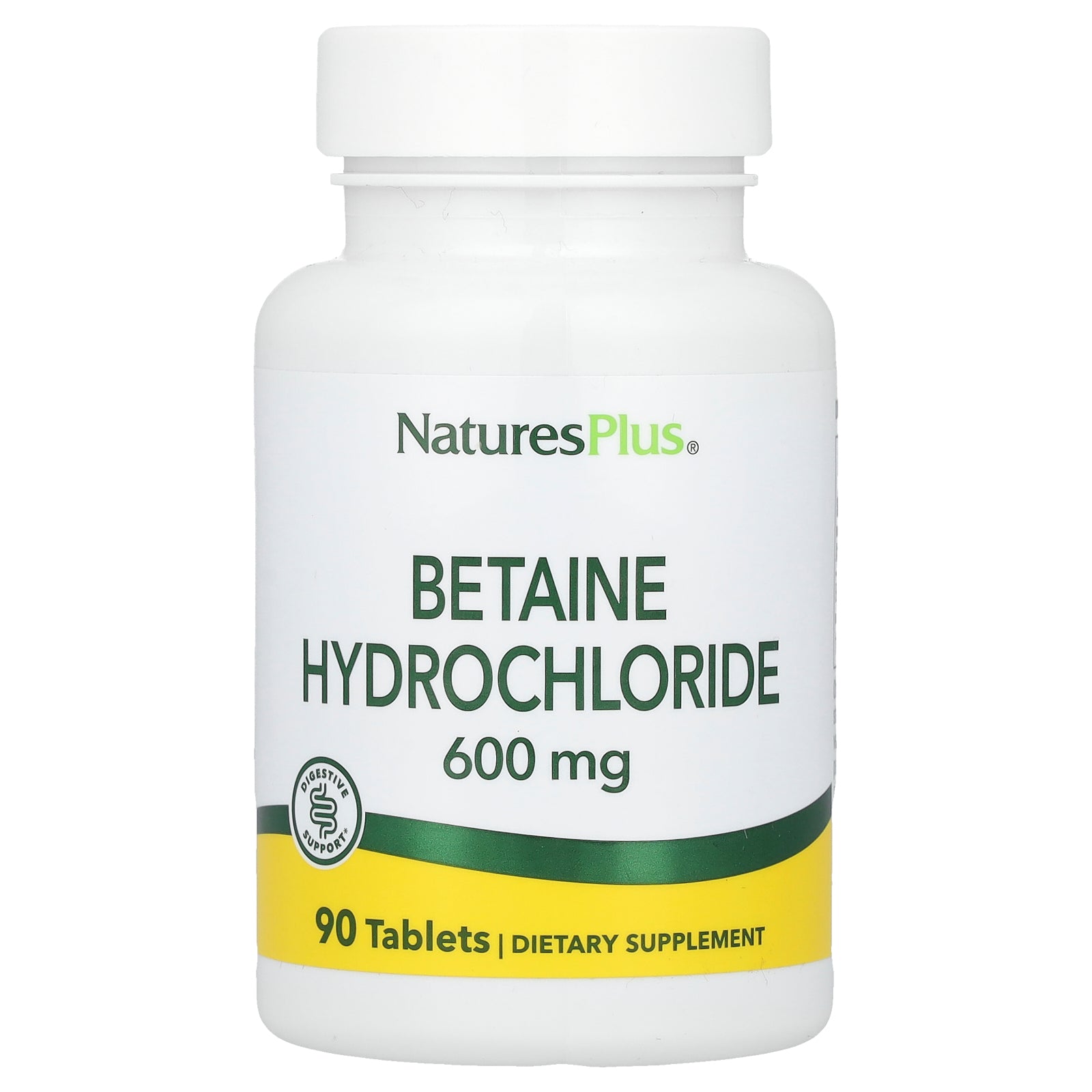 NaturesPlus, Betaine Hydrochloride, 600 mg, 90 Tablets