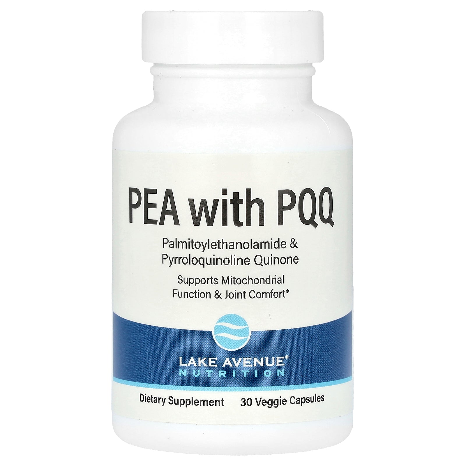 Lake Avenue Nutrition, PEA 300 mg + PQQ 10 mg, 30 Veggie Capsules