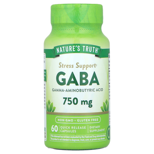 Nature's Truth, GABA, 750 mg, 60 Quick Release Capsules