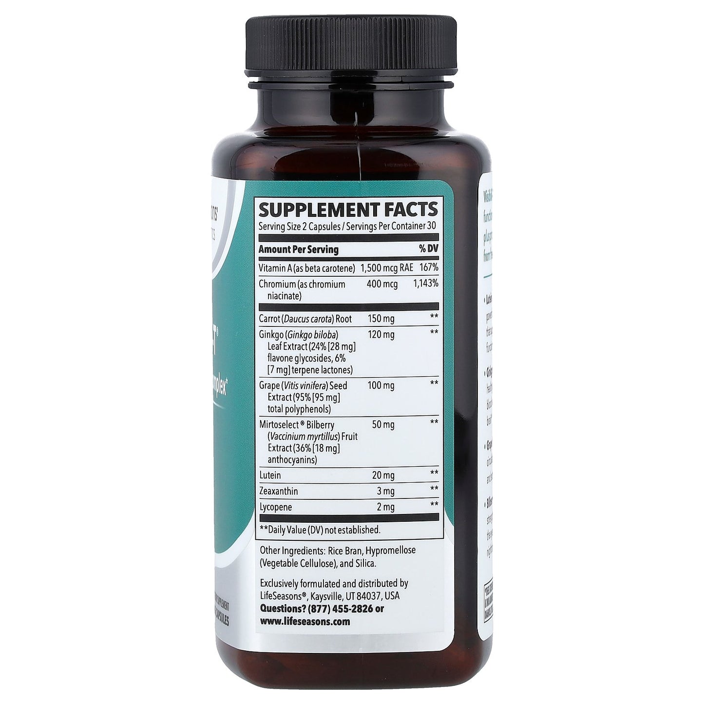 LifeSeasons, Visibili-T®, Eye Health Complex, 60 Veg Capsules