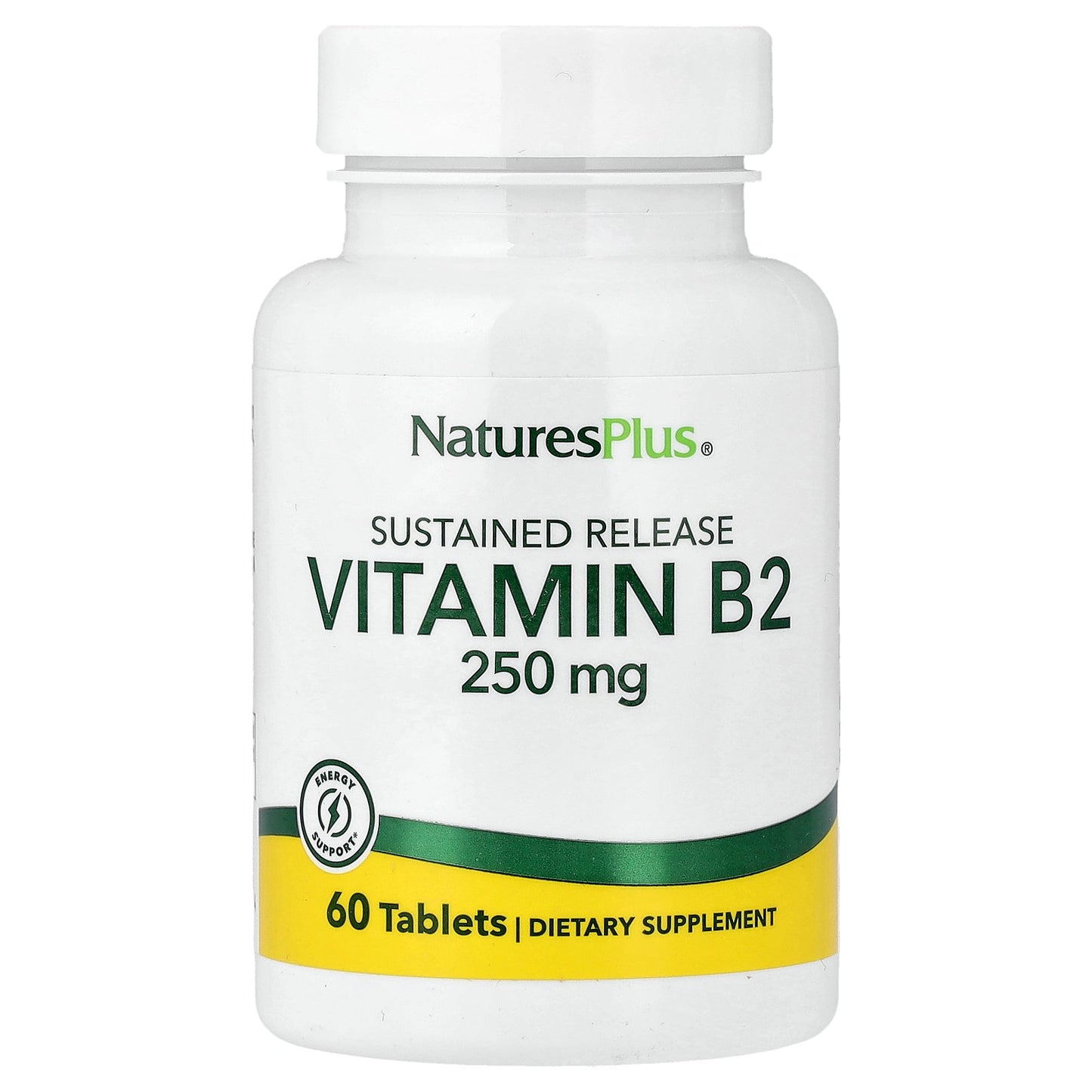 NaturesPlus, Vitamin B2, Sustained Release, 250 mg, 60 Tablets