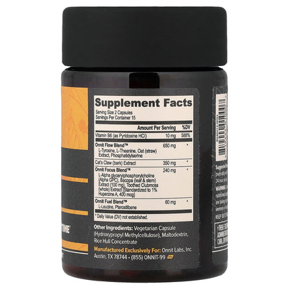 Onnit, Alpha Brain®, 30 Capsules