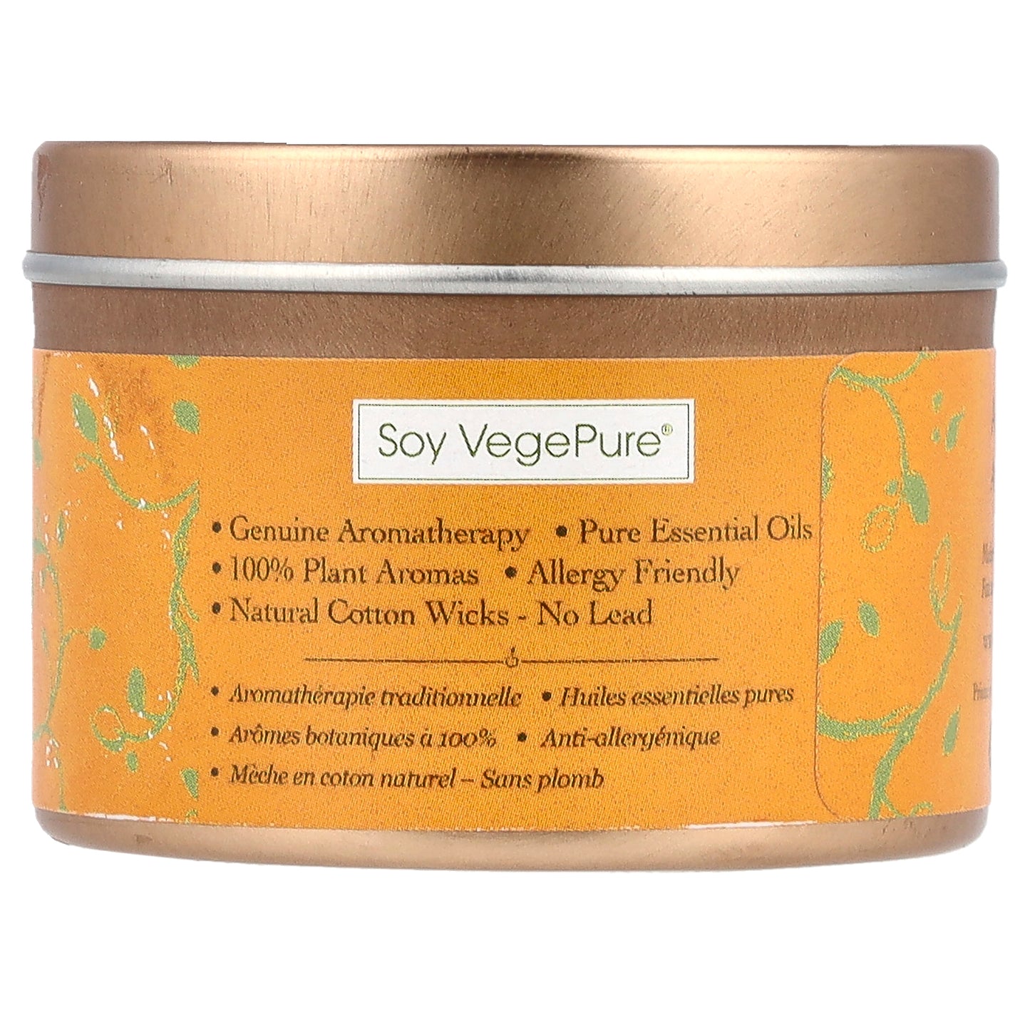 Aroma Naturals, Soy VegePure®, Travel Tin Candle, Clarity, Orange & Cedar, 2.8 oz (79.38 g)