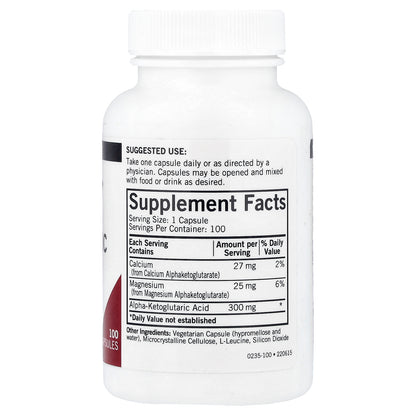 Kirkman Labs, Alpha-Ketoglutaric Acid, 100 Capsules