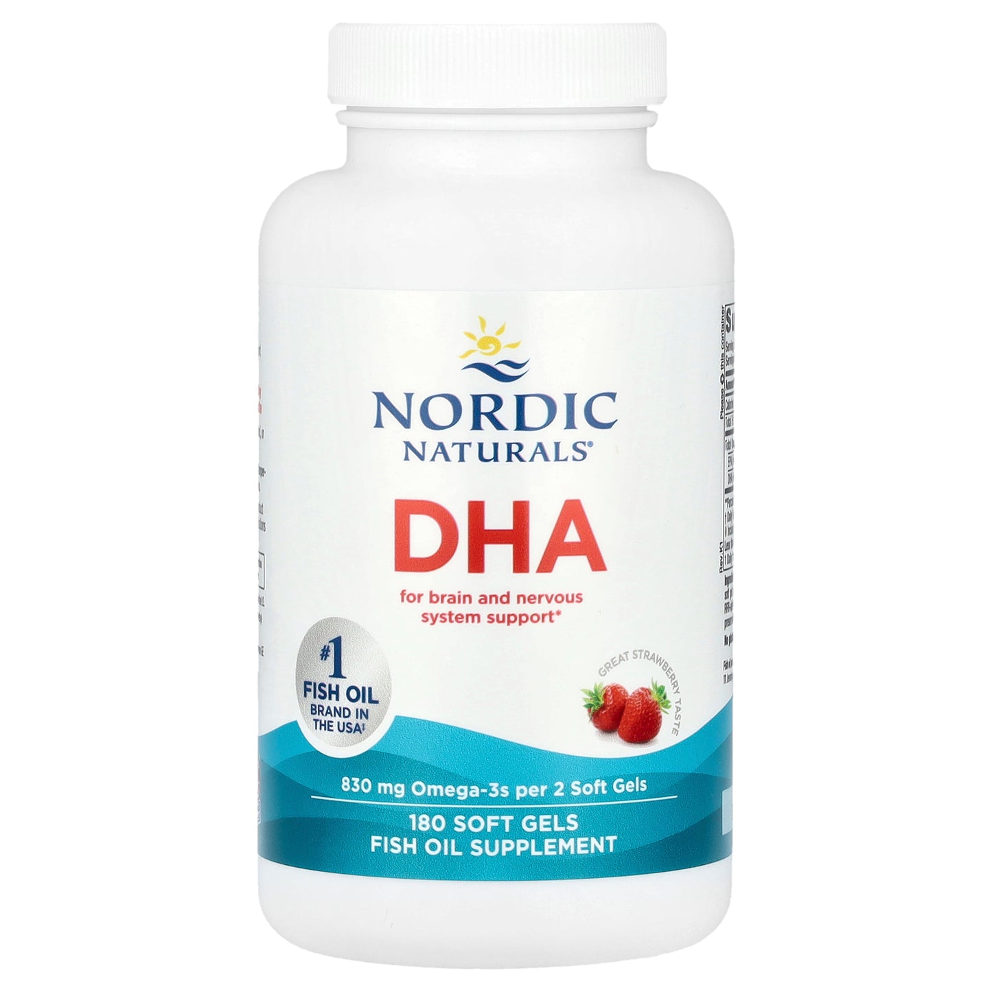 Nordic Naturals, DHA, Strawberry, 180 Soft Gels