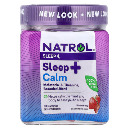 Natrol, Sleep+™ Calm Gummies, Strawberry, 60 Gummies