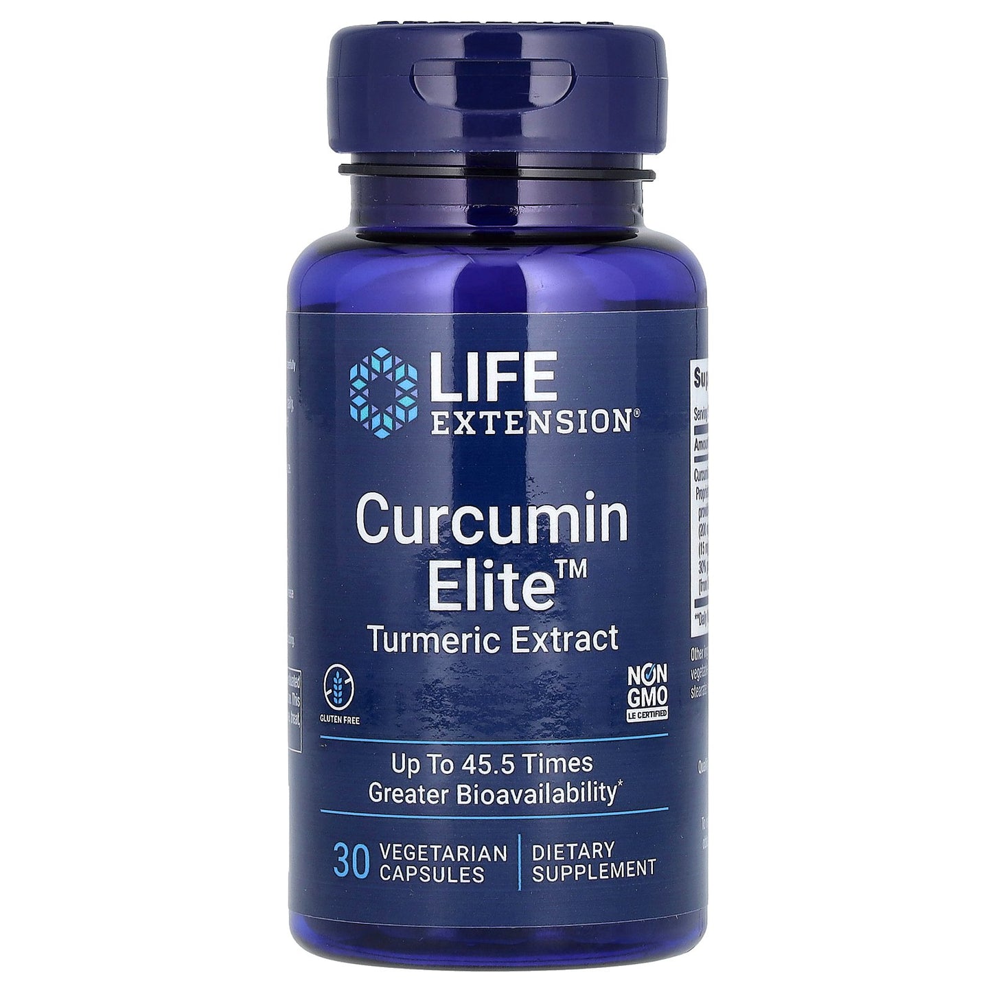 Life Extension, Curcumin Elite, Turmeric Extract, 30 Vegetarian Capsules
