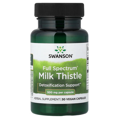 Swanson, Full Spectrum® Milk Thistle, 30 Vegan Capsules (0.5 g per Capsule)