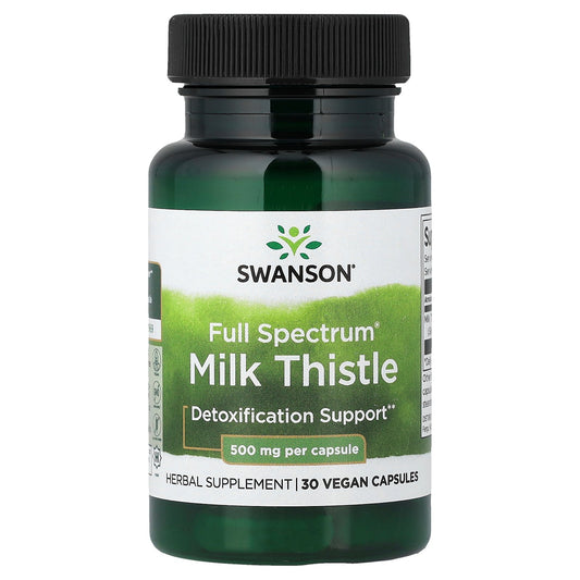 Swanson, Full Spectrum® Milk Thistle, 30 Vegan Capsules (0.5 g per Capsule)