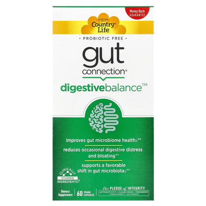 Country Life, Gut Connection® Digestive Balance™, 60 Vegan Capsules