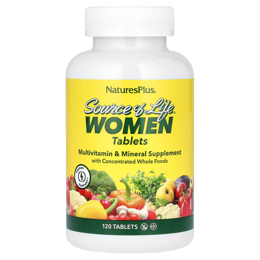 NaturesPlus, Source of Life®, Women, Multivitamin & Mineral Supplement with Concentrated Whole Foods , 120 Tablets