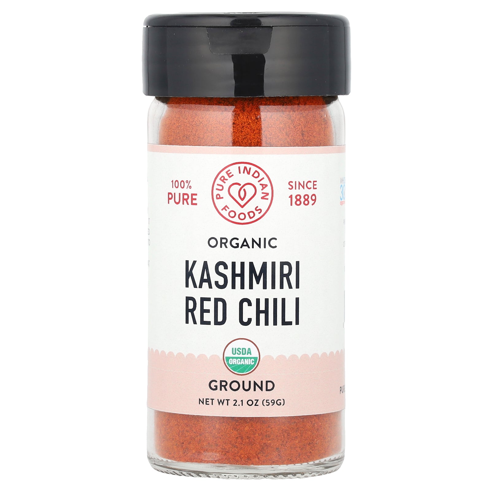 Pure Indian Foods, Organic Kashmiri Red Chili, Ground, 2.1 oz (59 g)