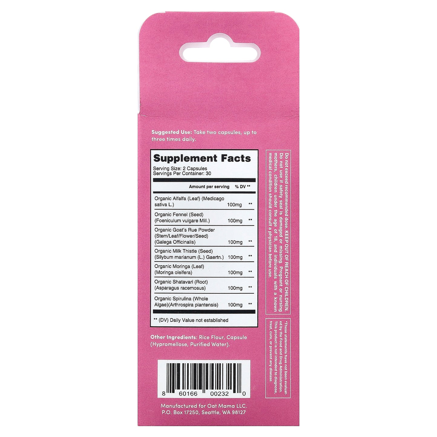 Oat Mama, You Got This Lactation Blend, 60 Vegetarian Capsules