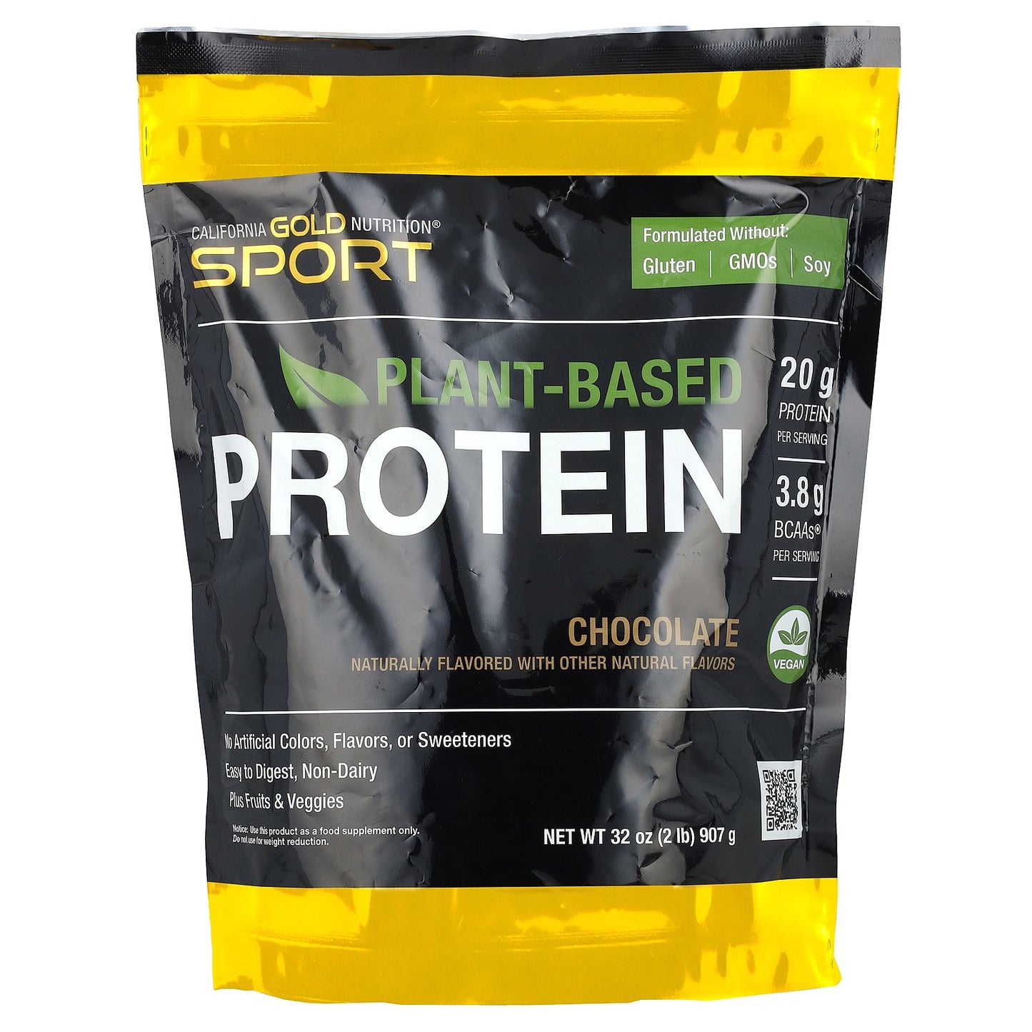 California Gold Nutrition, Sport, Plant-Based Protein, Chocolate, 2 lb (907 g)