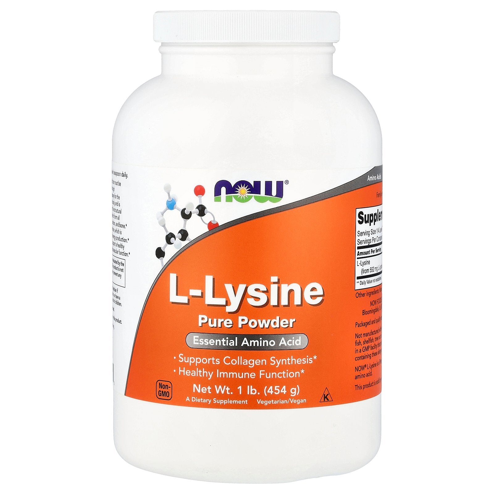 NOW Foods, L-Lysine Pure Powder, 1 lb (454 g)
