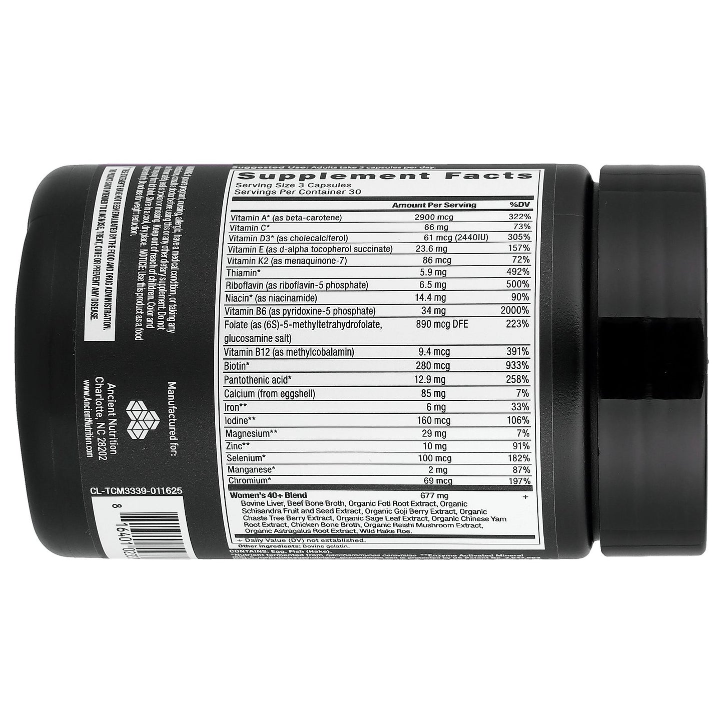 Ancient Nutrition, Women's 40+ Multivitamin, 90 Capsules