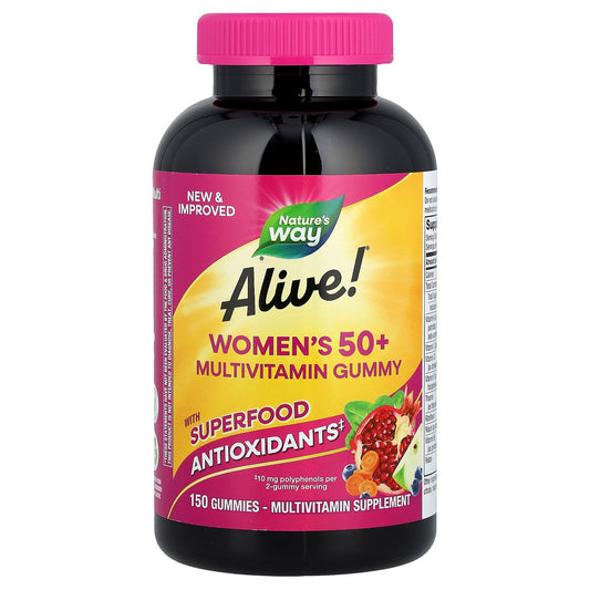 Nature's Way, Alive!® Women's 50+ Multivitamin Gummy, Mixed Berry, 150 Gummies