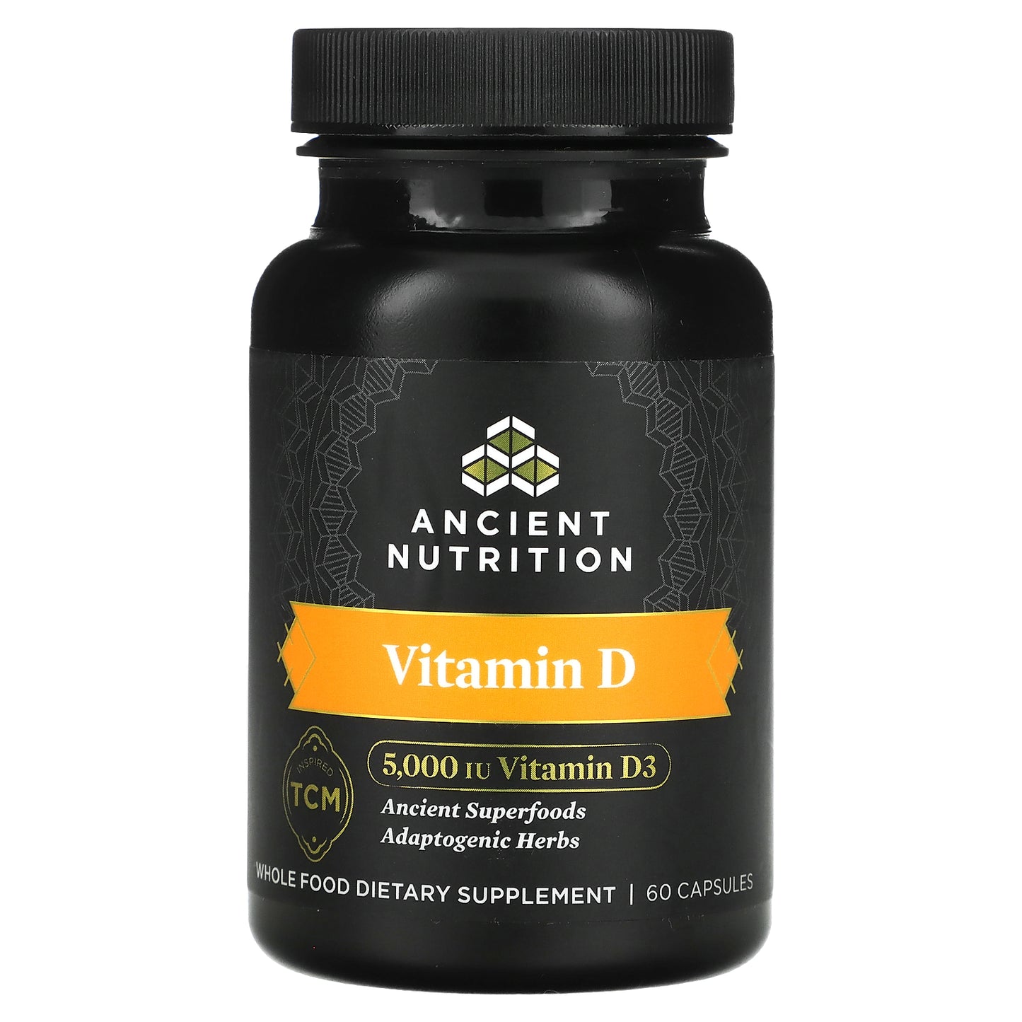 Ancient Nutrition, Vitamin D, 125 mcg (5,000 IU), 60 Capsules