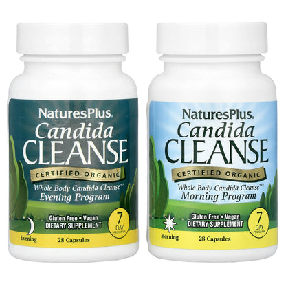 NaturesPlus, Candida Cleanse, 7 Day Program, 2 Bottles, 28 Capsules Each
