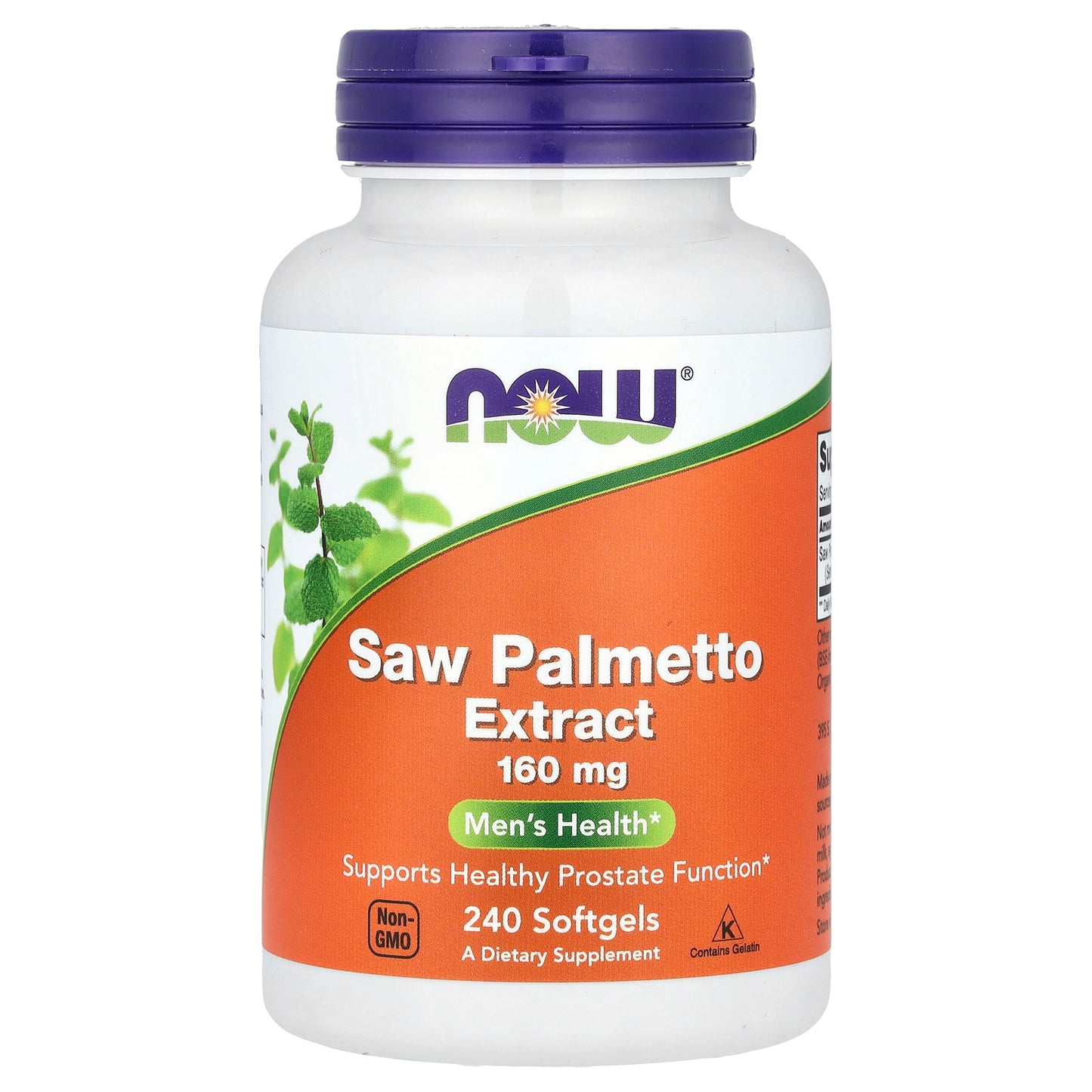 NOW Foods, Saw Palmetto Extract, Men's Health, 160 mg, 240 Softgels