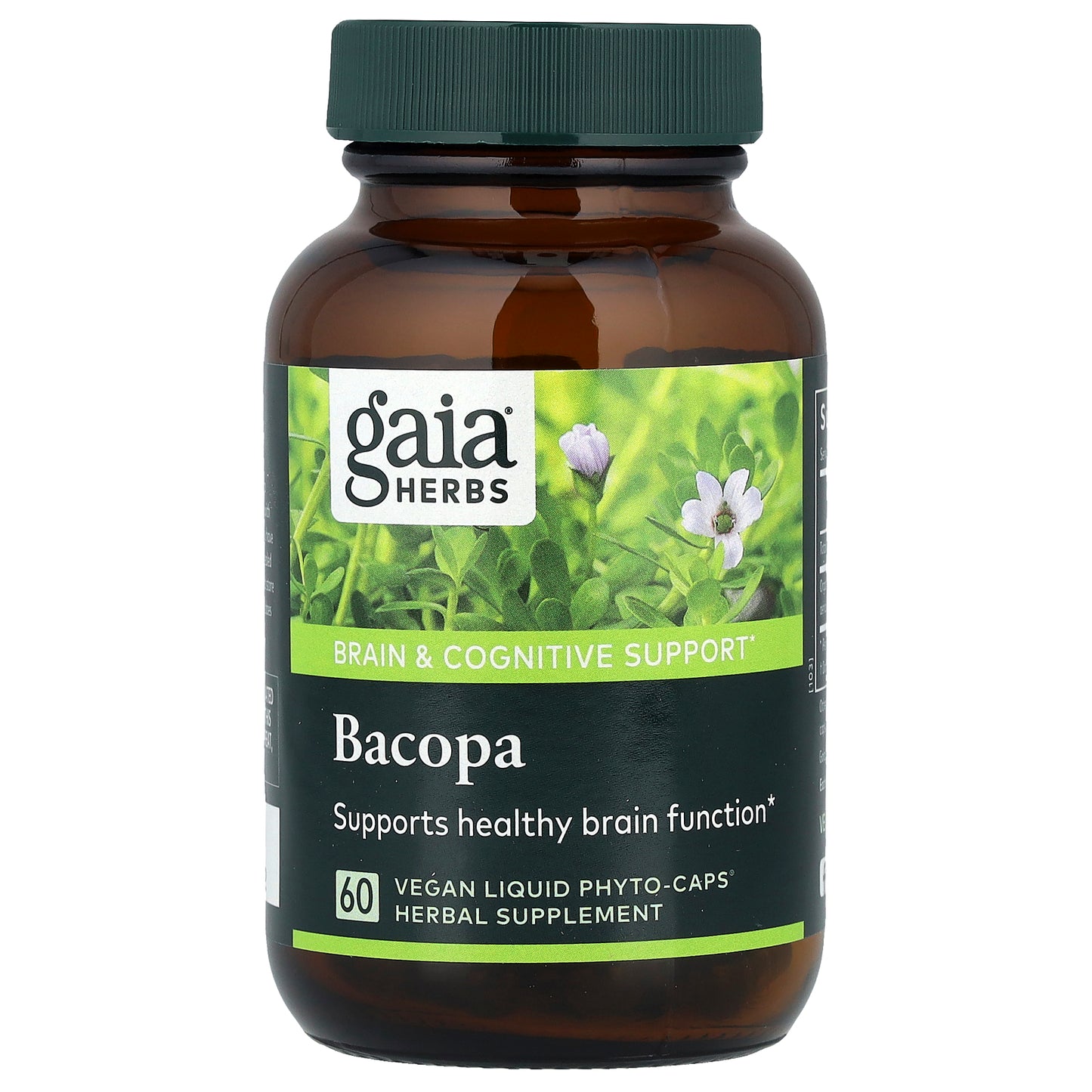 Gaia Herbs, Bacopa, 60 Liquid Phyto-Caps® (350 mg Per cap)
