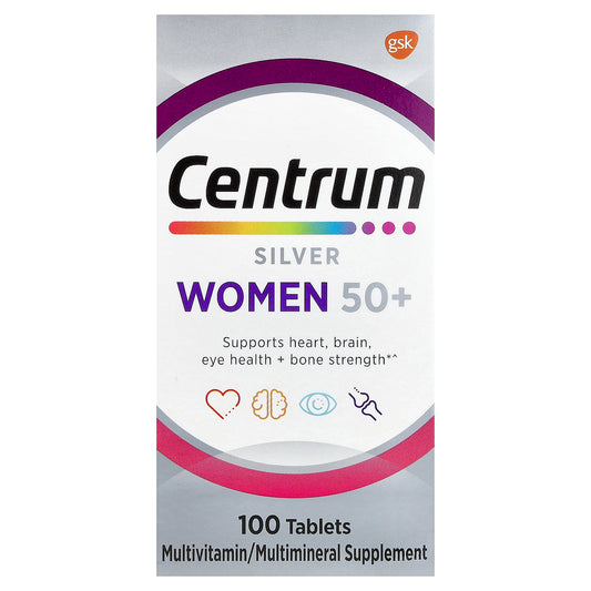 Centrum, Silver Women 50+ Multivitamin, 100 Tablets