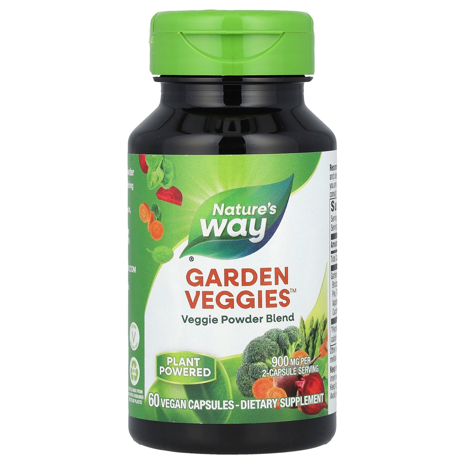 Nature's Way, Garden Veggies™, Veggie Powder Blend, 900 mg, 60 Vegan Capsules (450 mg per Capsule)