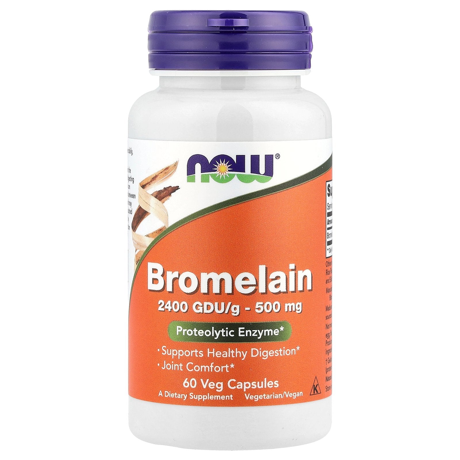 NOW Foods, Bromelain, 500 mg, 60 Veg Capsules