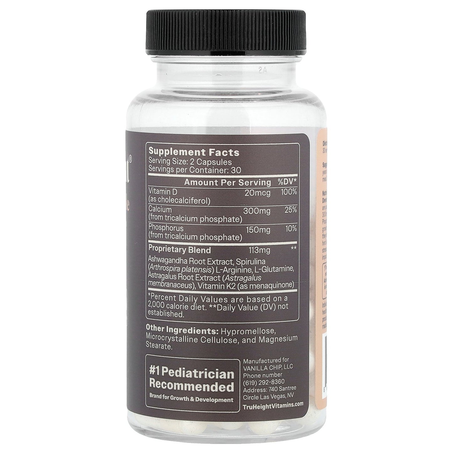 TruHeight, Growth Capsule, For Ages 5+, 60 Capsules