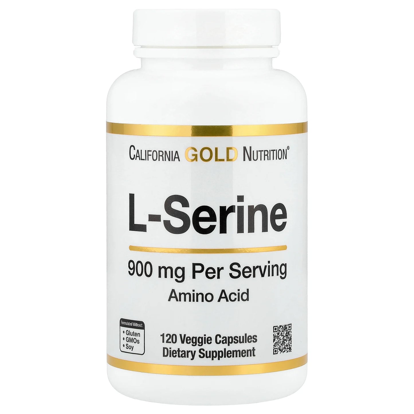 California Gold Nutrition, L-Serine, 900 mg, 120 Veggie Capsules