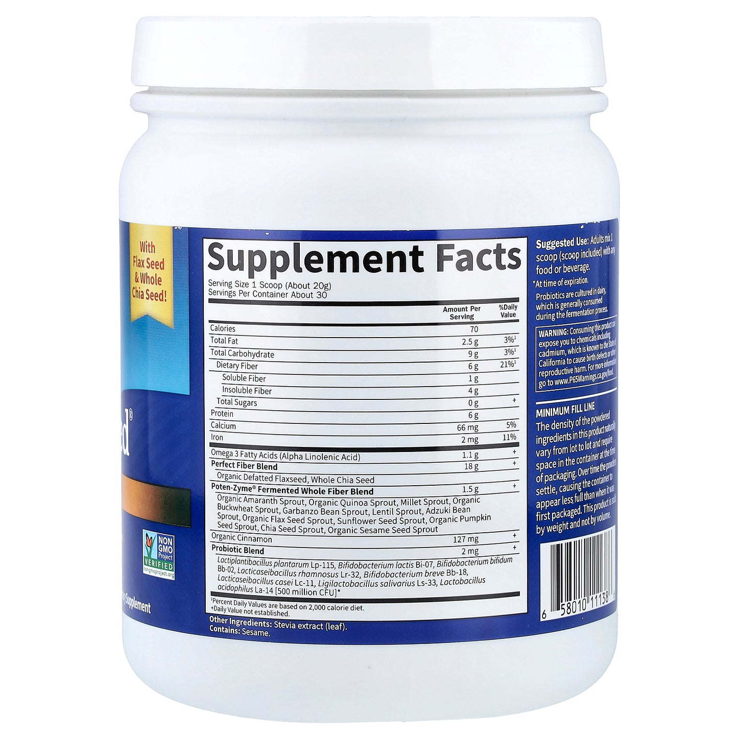 Garden of Life, Super Seed®, Beyond Fiber, 21 oz (600 g)