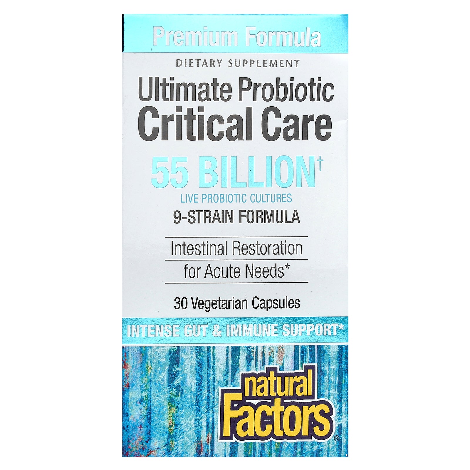 Natural Factors, Ultimate Probiotic, Critical Care, 55 Billion CFU, 30 Vegetarian Capsules