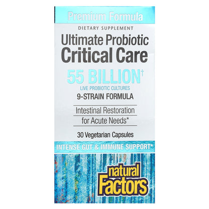 Natural Factors, Ultimate Probiotic, Critical Care, 55 Billion CFU, 30 Vegetarian Capsules