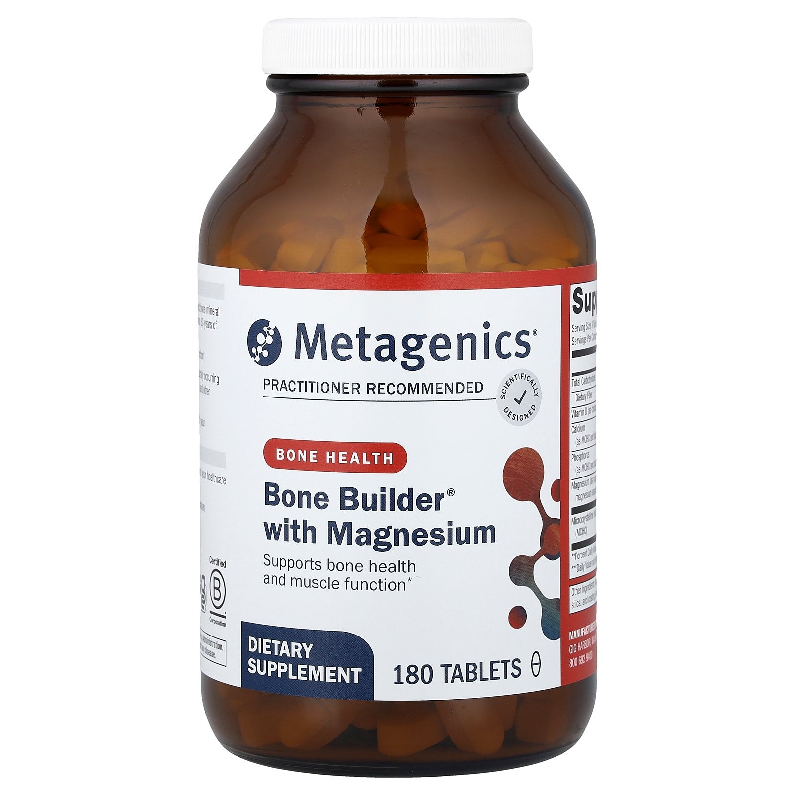 Metagenics, Bone Builder® With Magnesium, 180 Tablets
