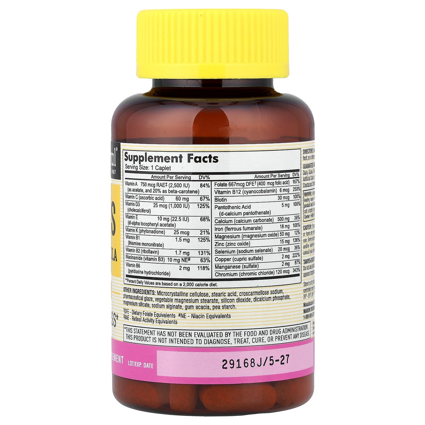 Mason Natural, Women's Daily Multi Formula, 90 Caplets