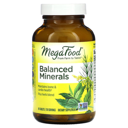 MegaFood, Balanced Minerals, 90 Tablets