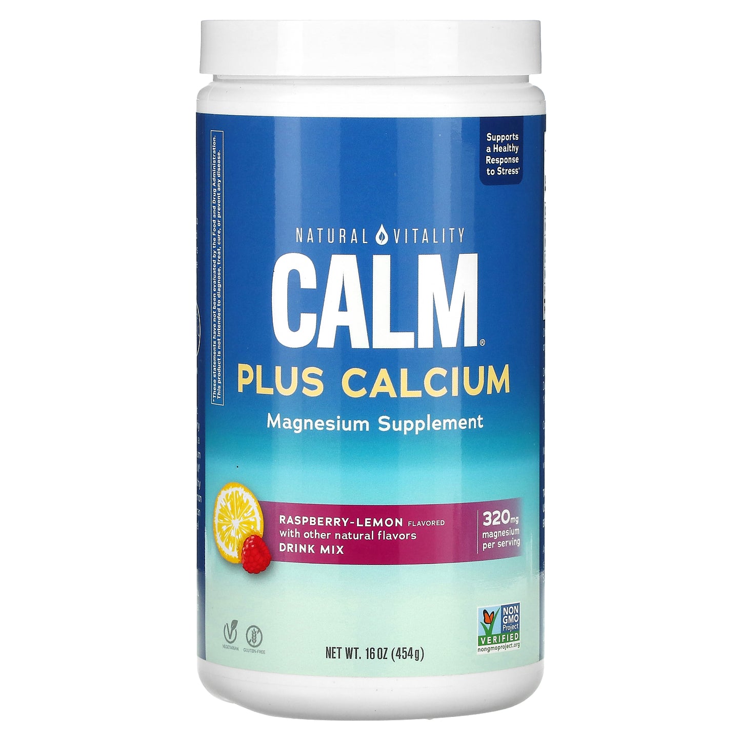 Natural Vitality, CALM Plus Calcium, Drink Mix, Raspberry-Lemon, 16 oz (454 g)