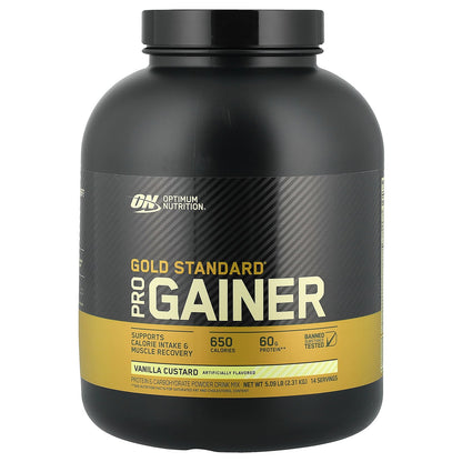 Optimum Nutrition, Gold Standard® Pro Gainer, Vanilla Custard, 5.09 lb (2.31 kg)