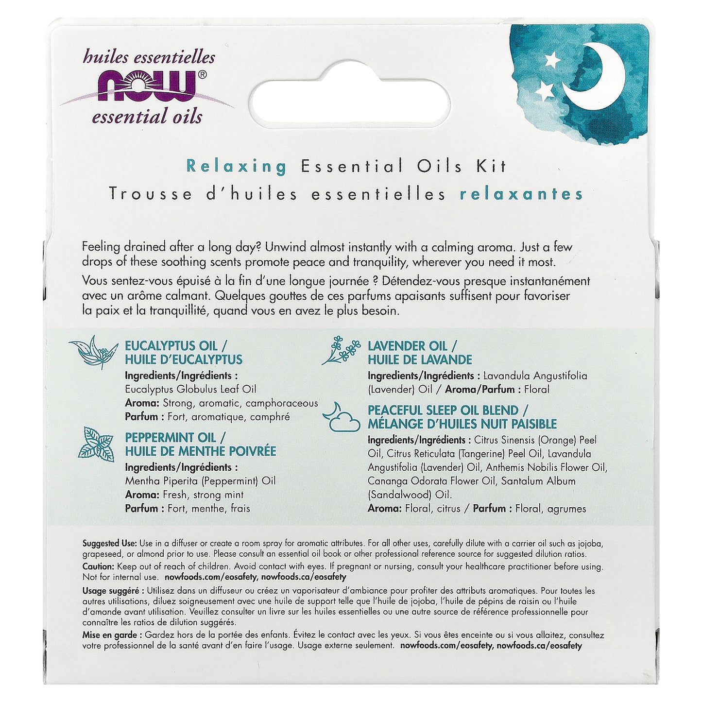 NOW Foods, Let There Be Peace & Quiet™, Relaxing Essential Oils Kit, 4 Bottles, 1/3 fl oz (10 ml) Each