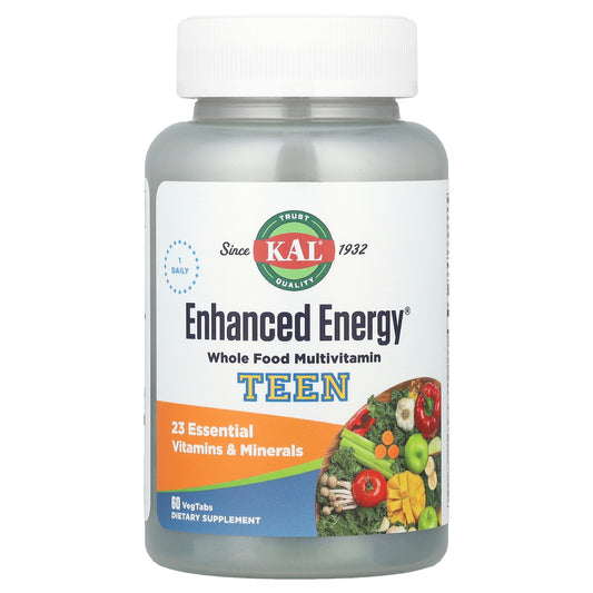 KAL, Enhanced Energy®, Teen, Multivitamin, 60 VegTabs